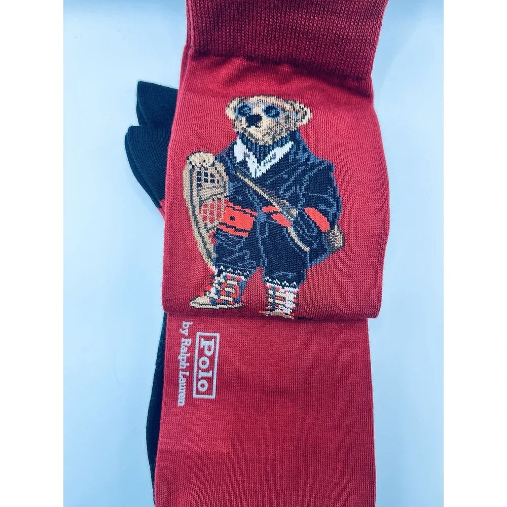 Men's Polo‎ Ralph Lauren 2 pack Pair socks 10-13 dress casual Polo Bear